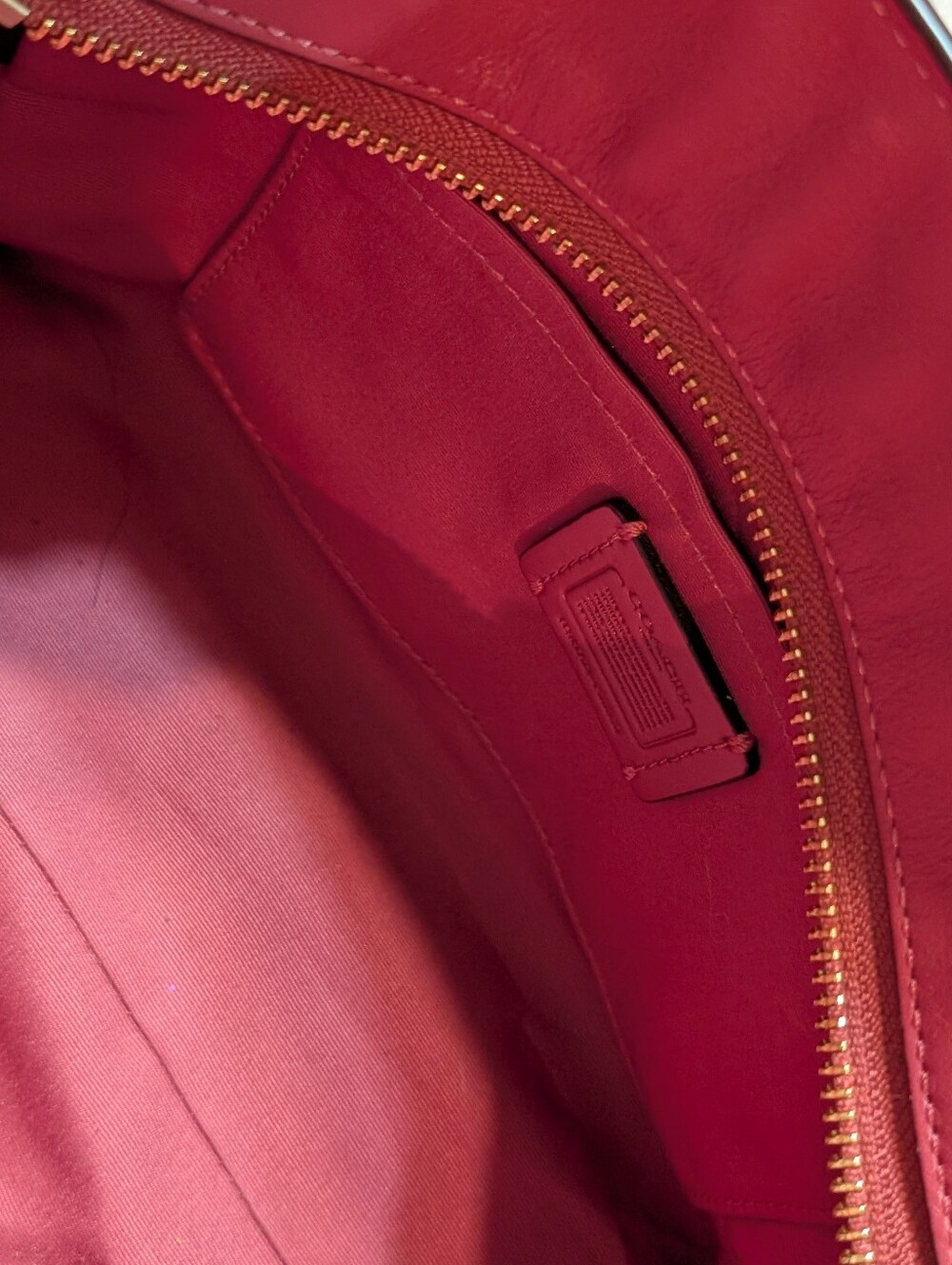 Coach Blake Carryall 25 -Top-Handle Satchel in Raspberry Pink W/ Gold Hardware - Picture 10 of 12